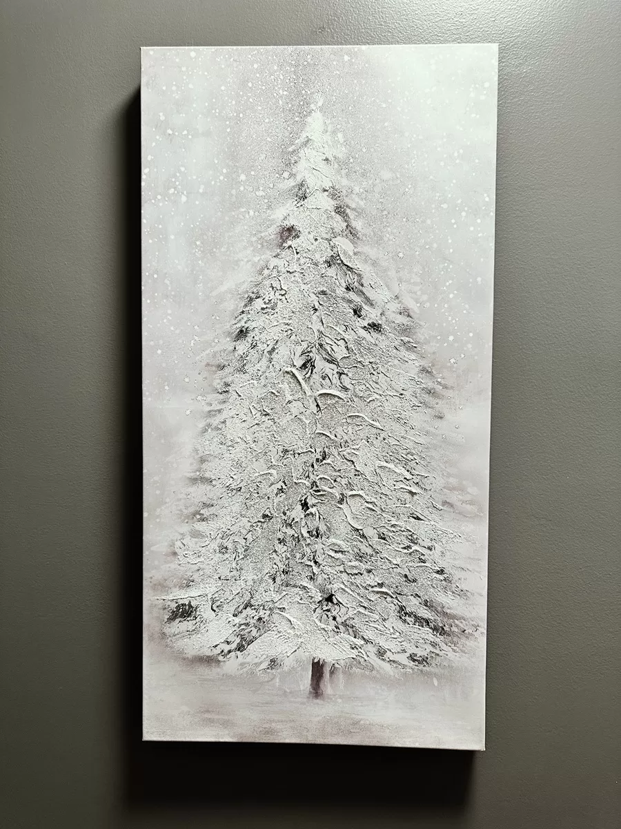 Painting of a snow covered tree