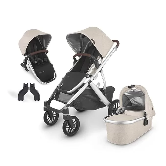 Cream colored UPPABaby Vista Double Stroller