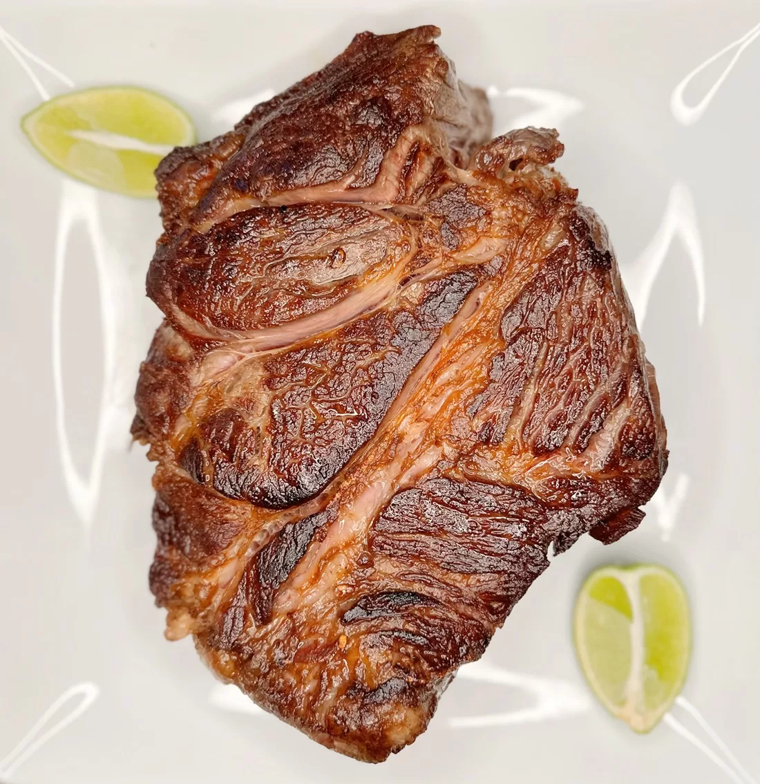 seared chuck roast with limes