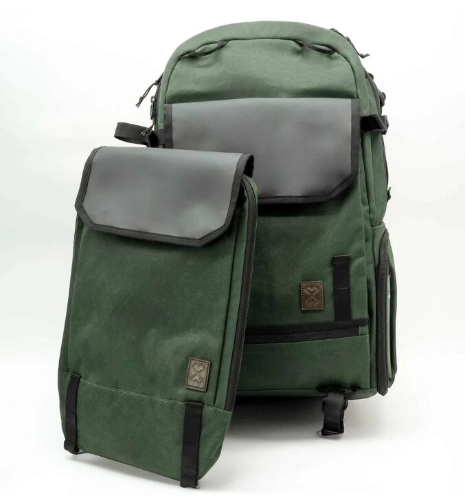 Milk x Whiskey adventure proof diaper bag in green