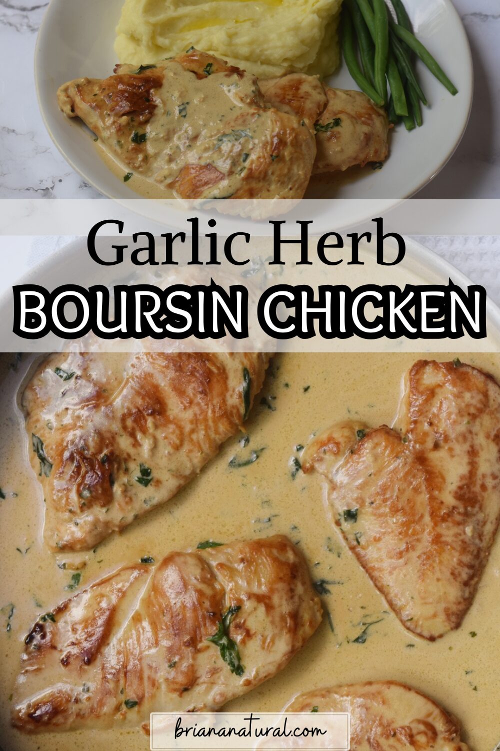 Recipe cover photo for Garlic Herb Boursin Chicken recipe