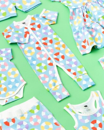 bright colored baby clothes